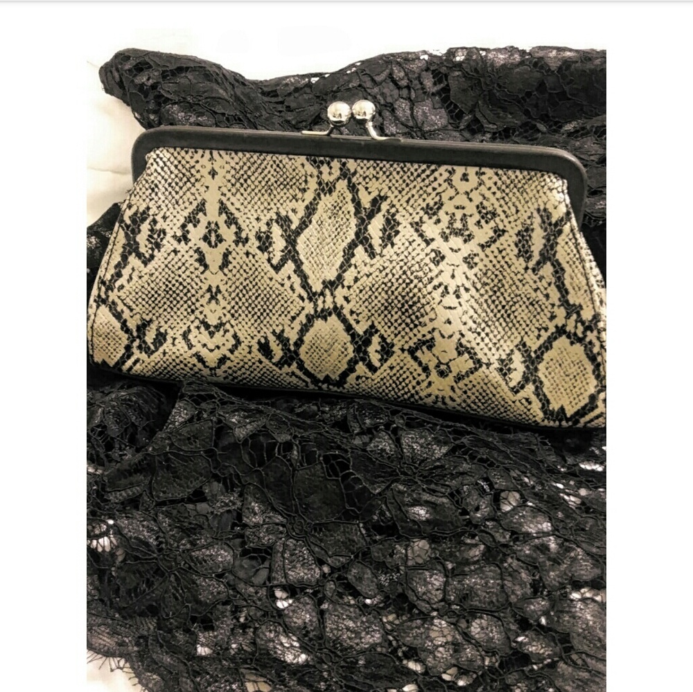 Relic Snakeskin Clutch